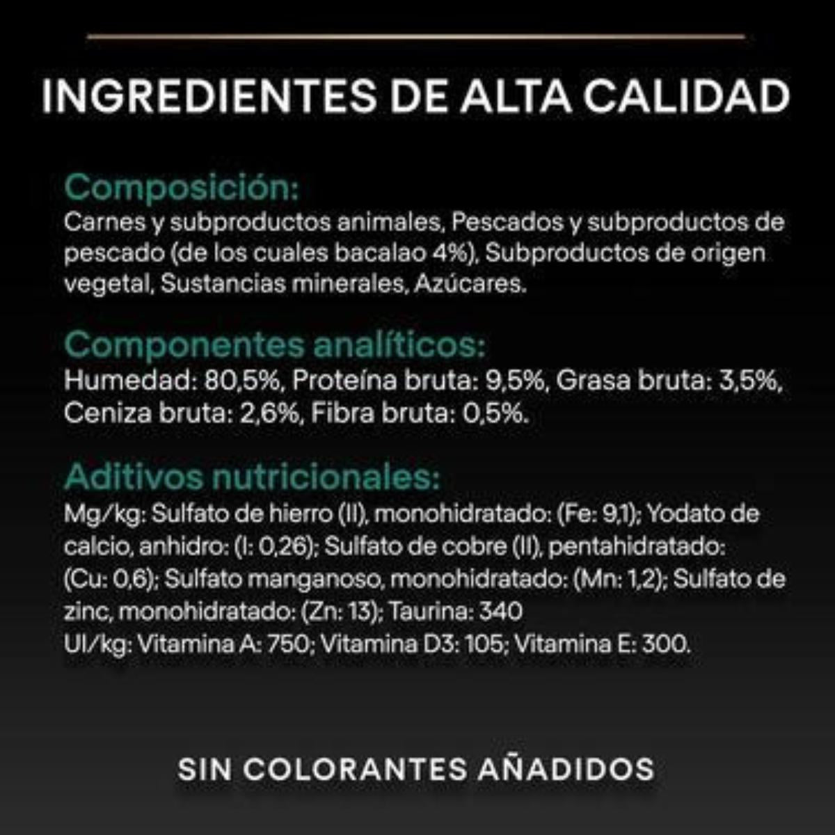 PURINA PRO PLAN Gato Húmedo ESTERILIZADO Terrine Bacalao Sobre 10 x 75g