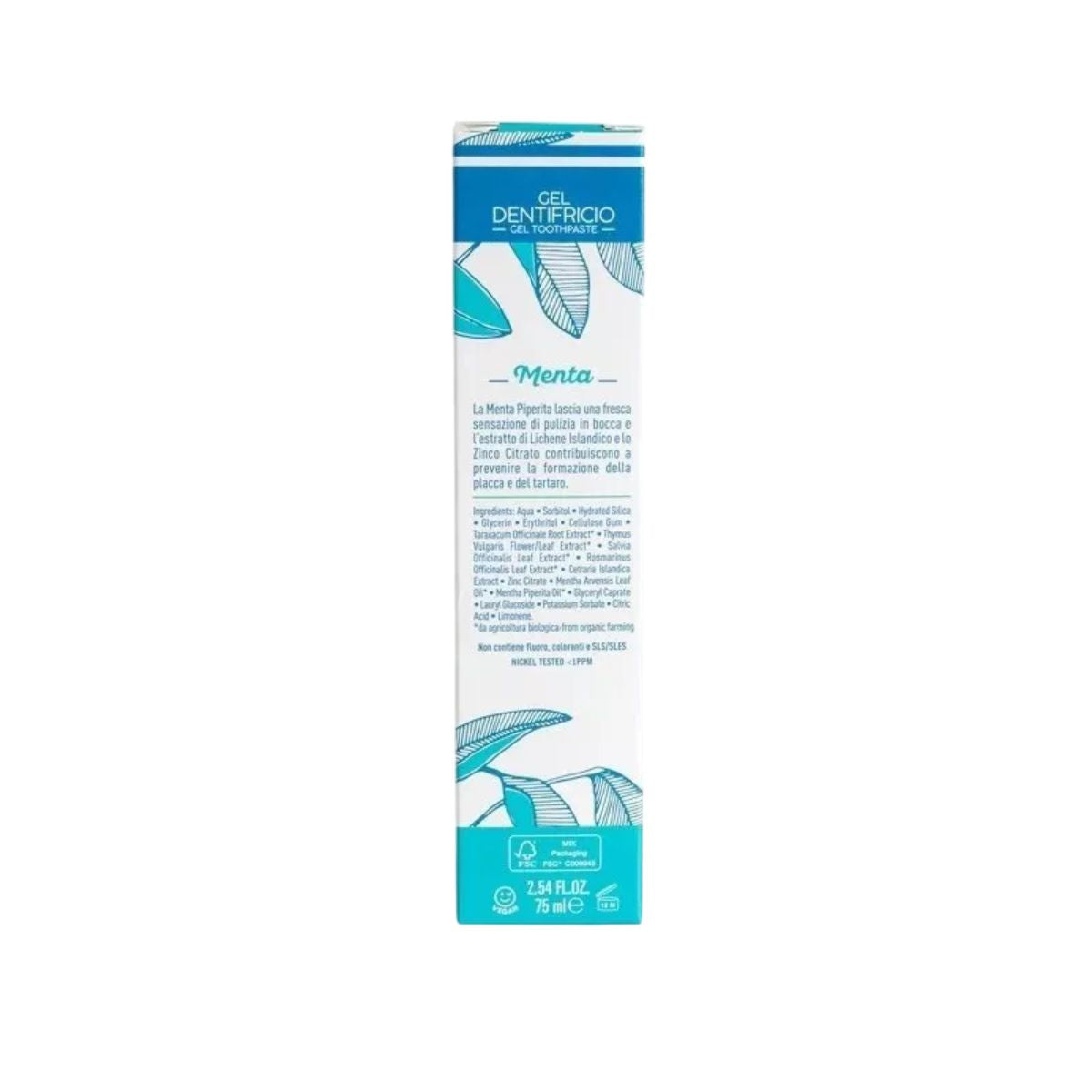 Pasta de dientes de menta natural 75 ml Ecologico Certificado Officina Naturae