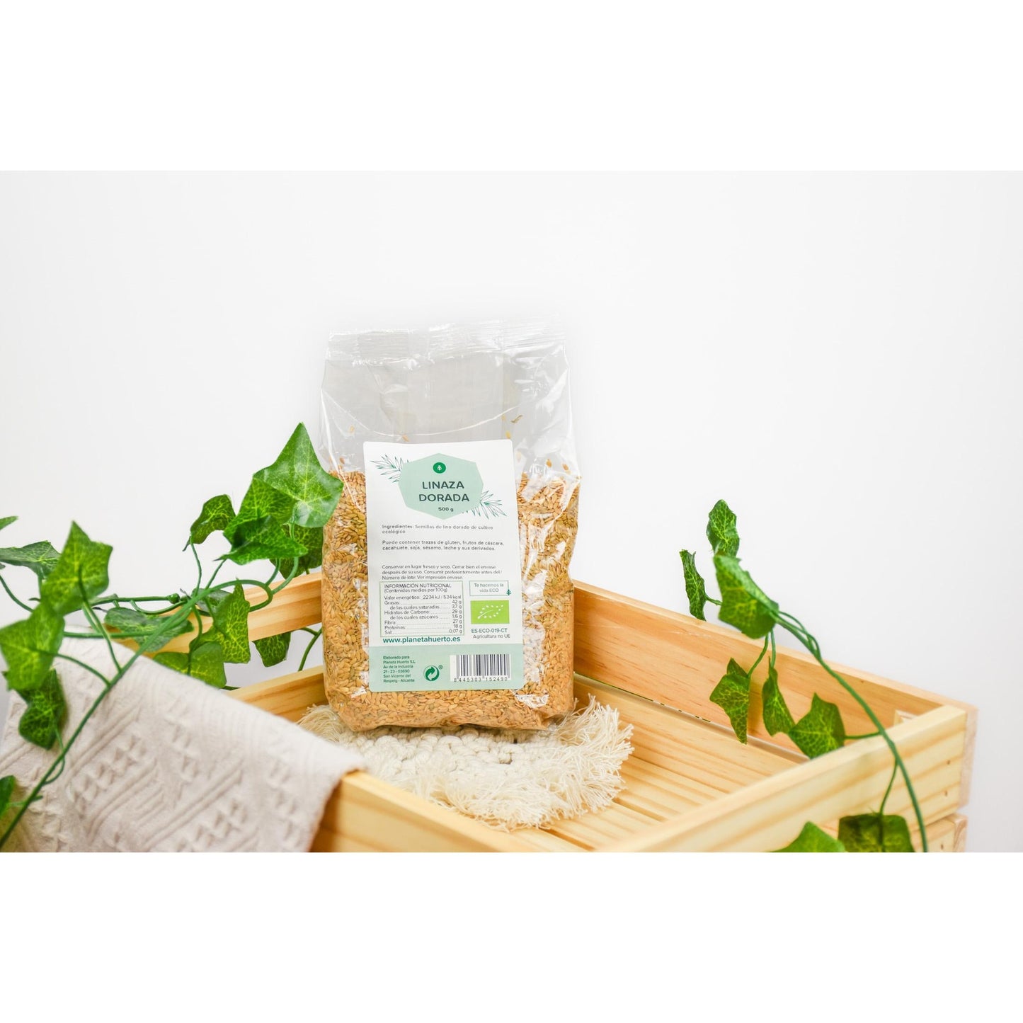 Pack 2x Semillas de lino dorado ECO Planeta Huerto 500 g