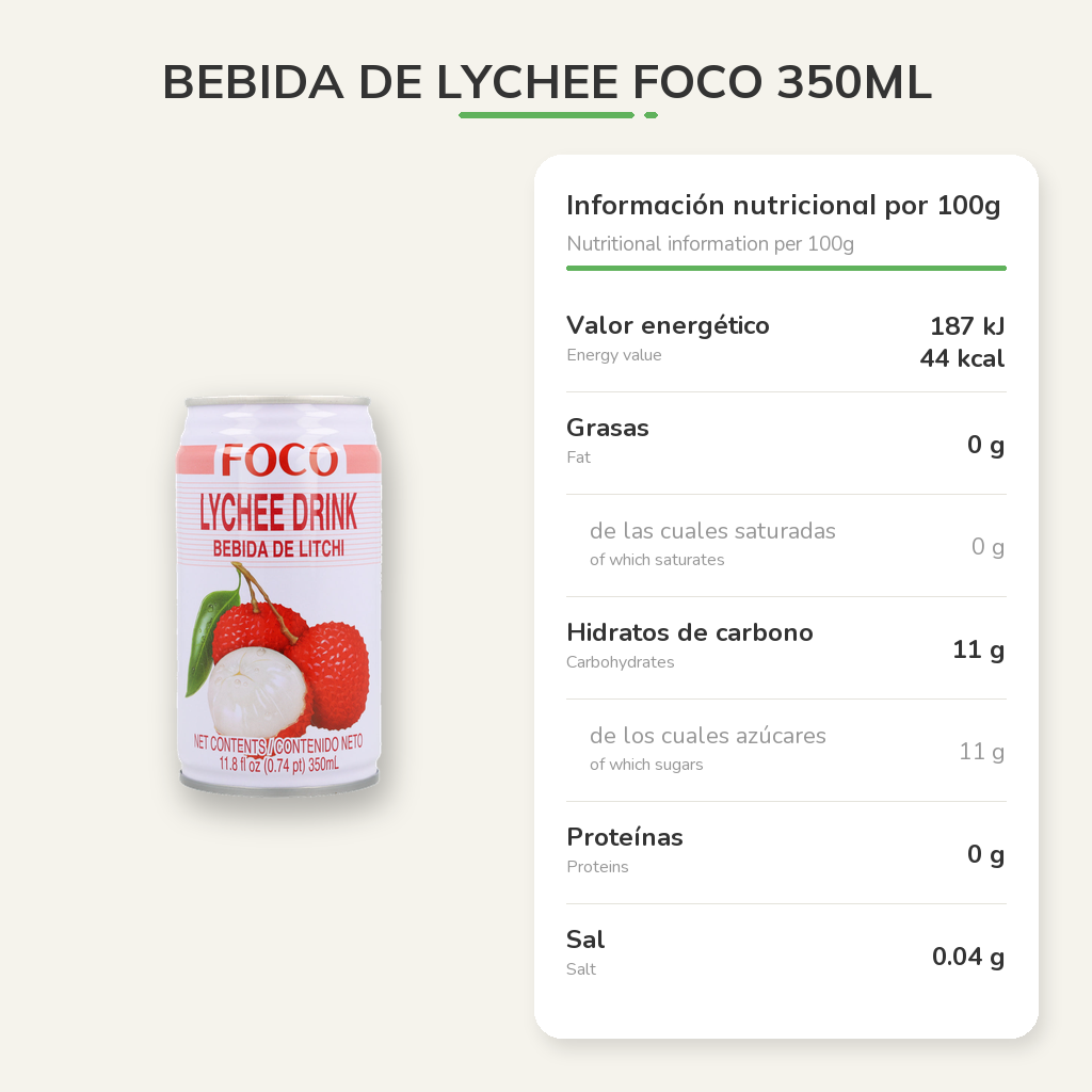 Información nutricional