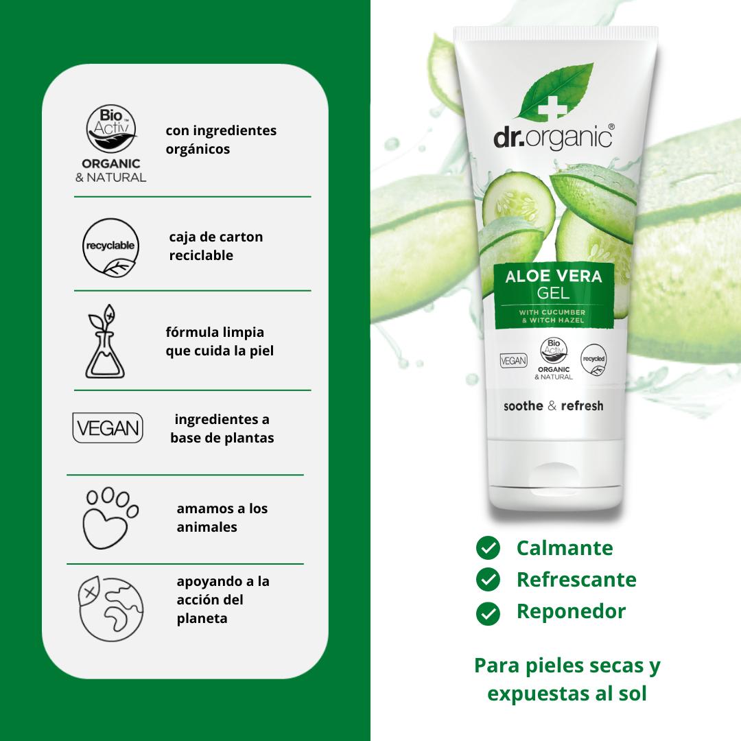 Aloe Vera Gel con pepino, avellana y calendula Dr. Organic 200ml