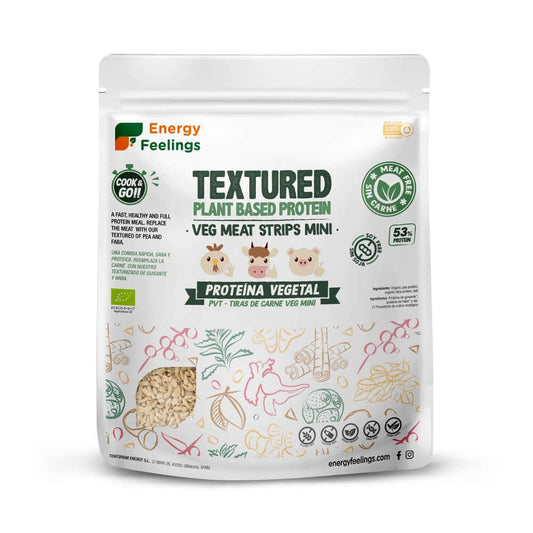 PVT - TIRAS DE CARNE VEG. MINI ECO:  Energy Feelings  400 g