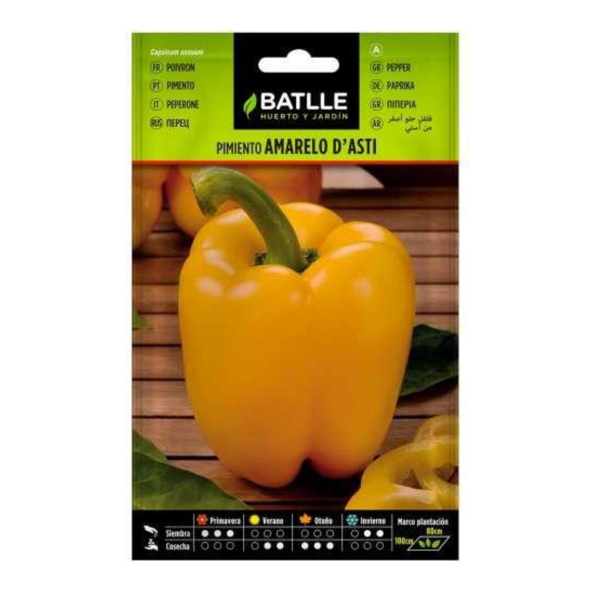 Semillas de Pimiento amarelo d´Asti Batlle