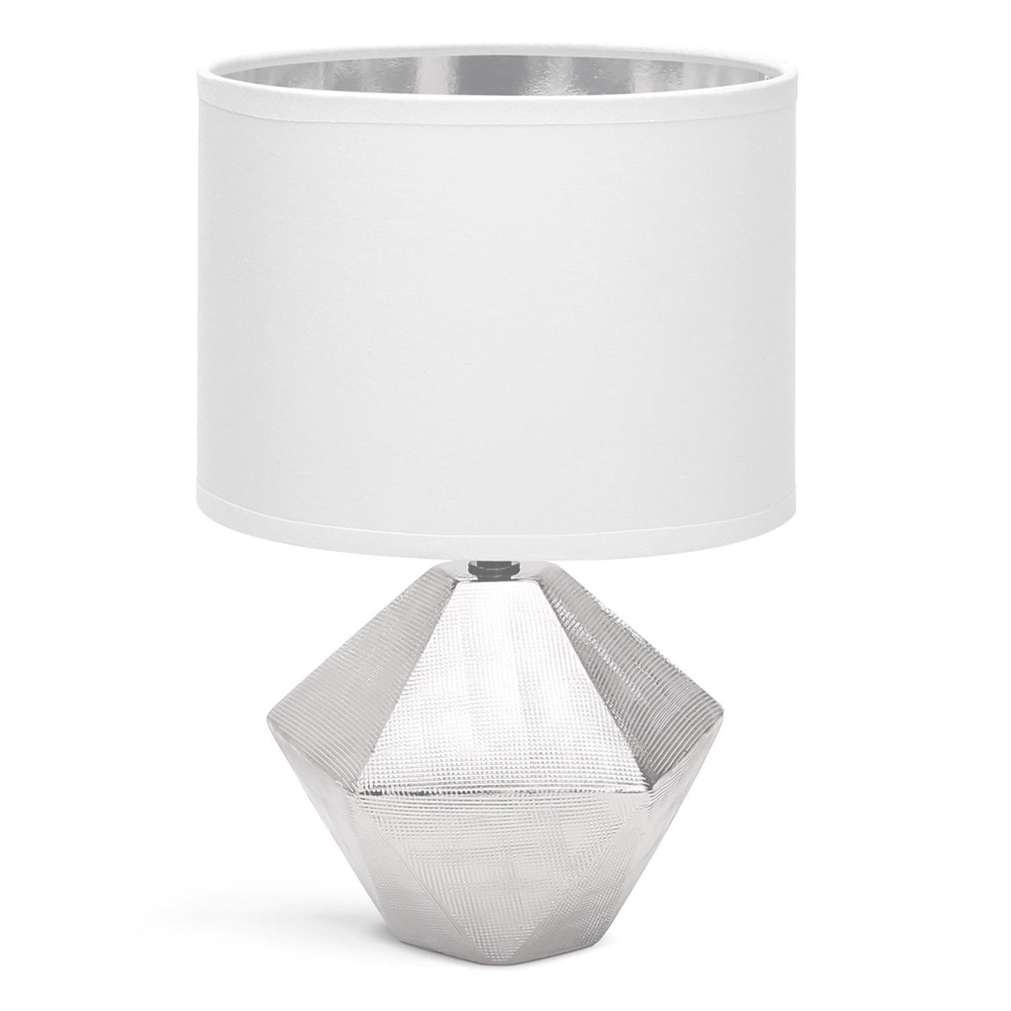 Lampara de mesa Cerámica E14 Plateada