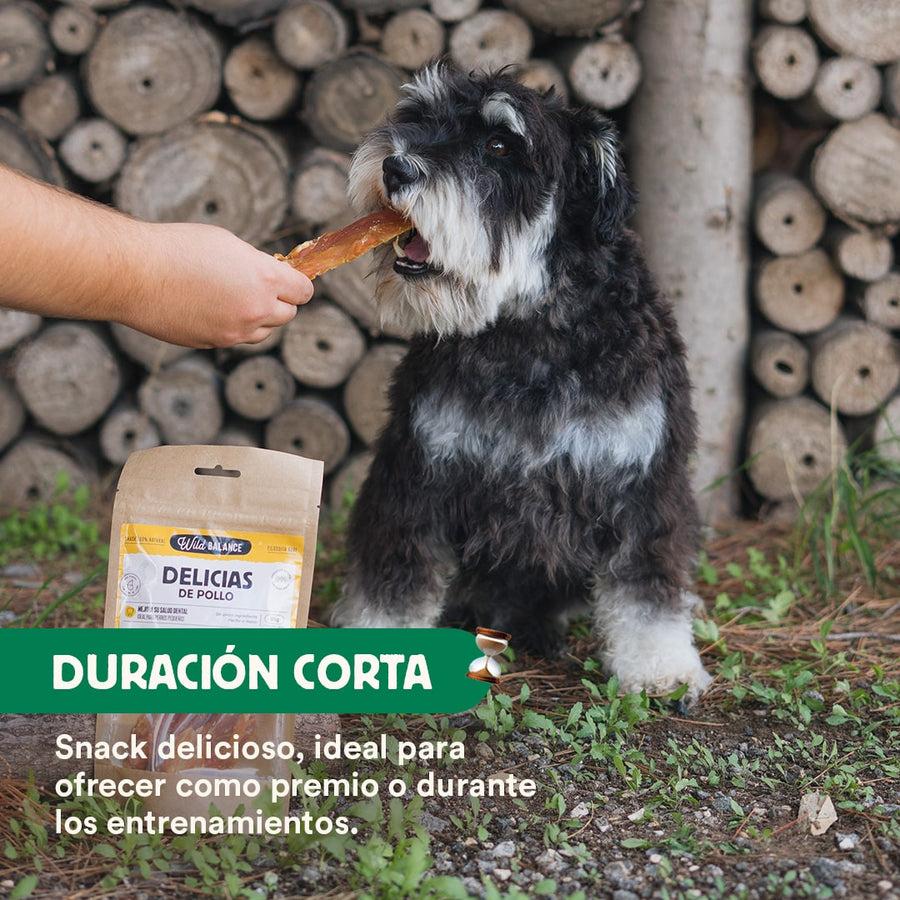 Snack natural Delicias de pollo Wild Balance 85 g