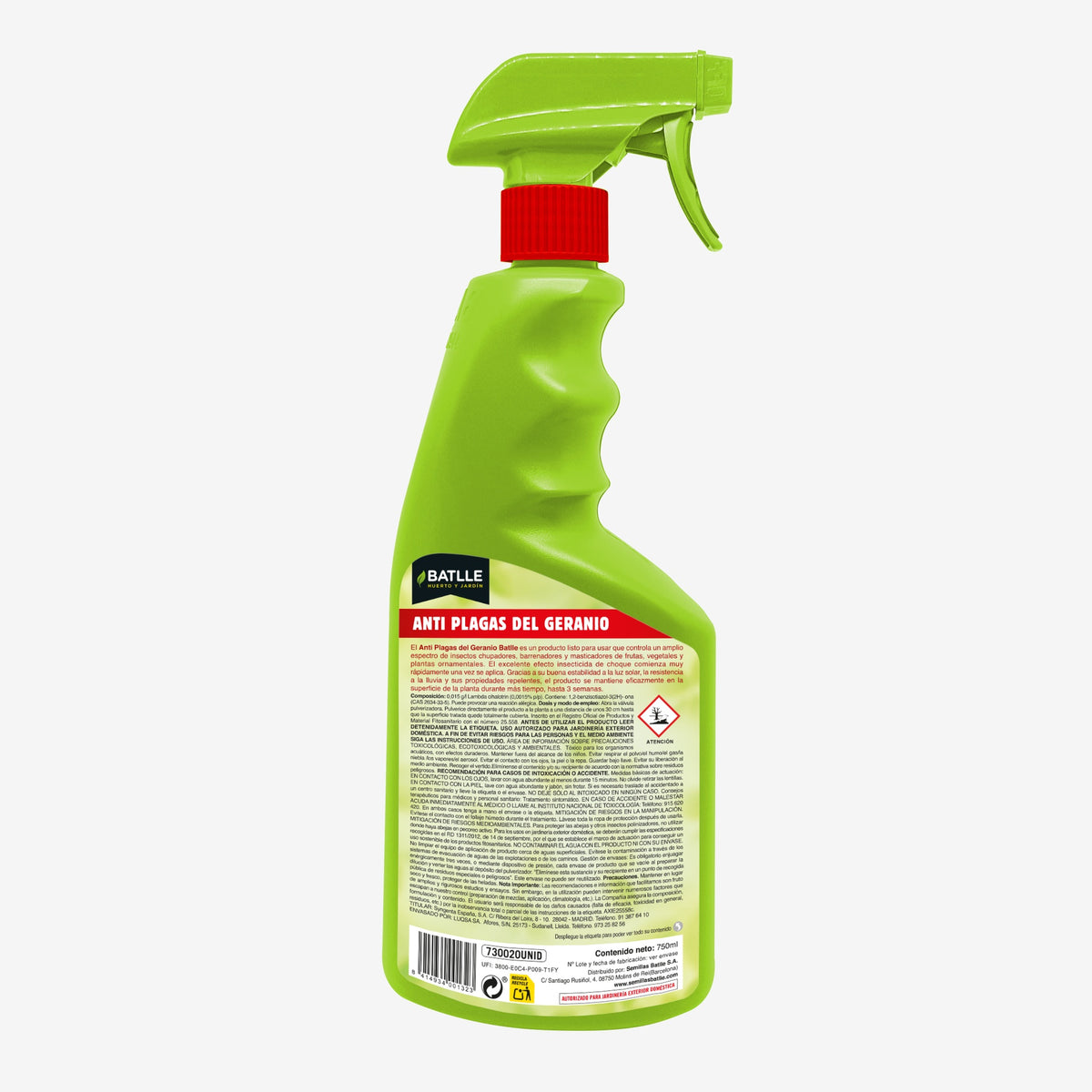 Insecticida anti plagas del geranio listo uso 750 ml Batlle