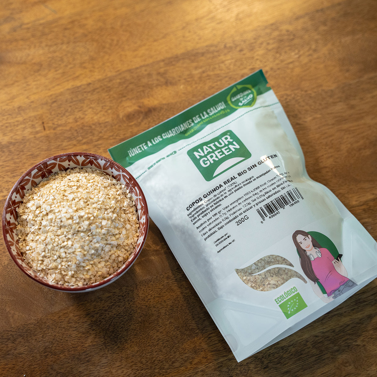 Copos de Quinoa real Bio Sin gluten NaturGreen 200 g