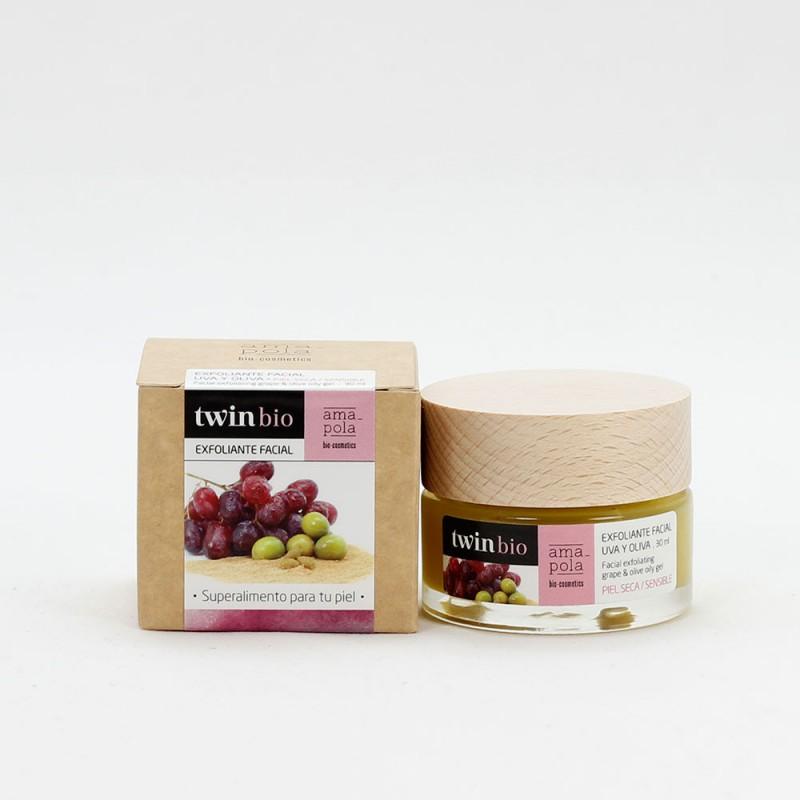 Exfoliante facial uva y oliva Amapola 30 ml