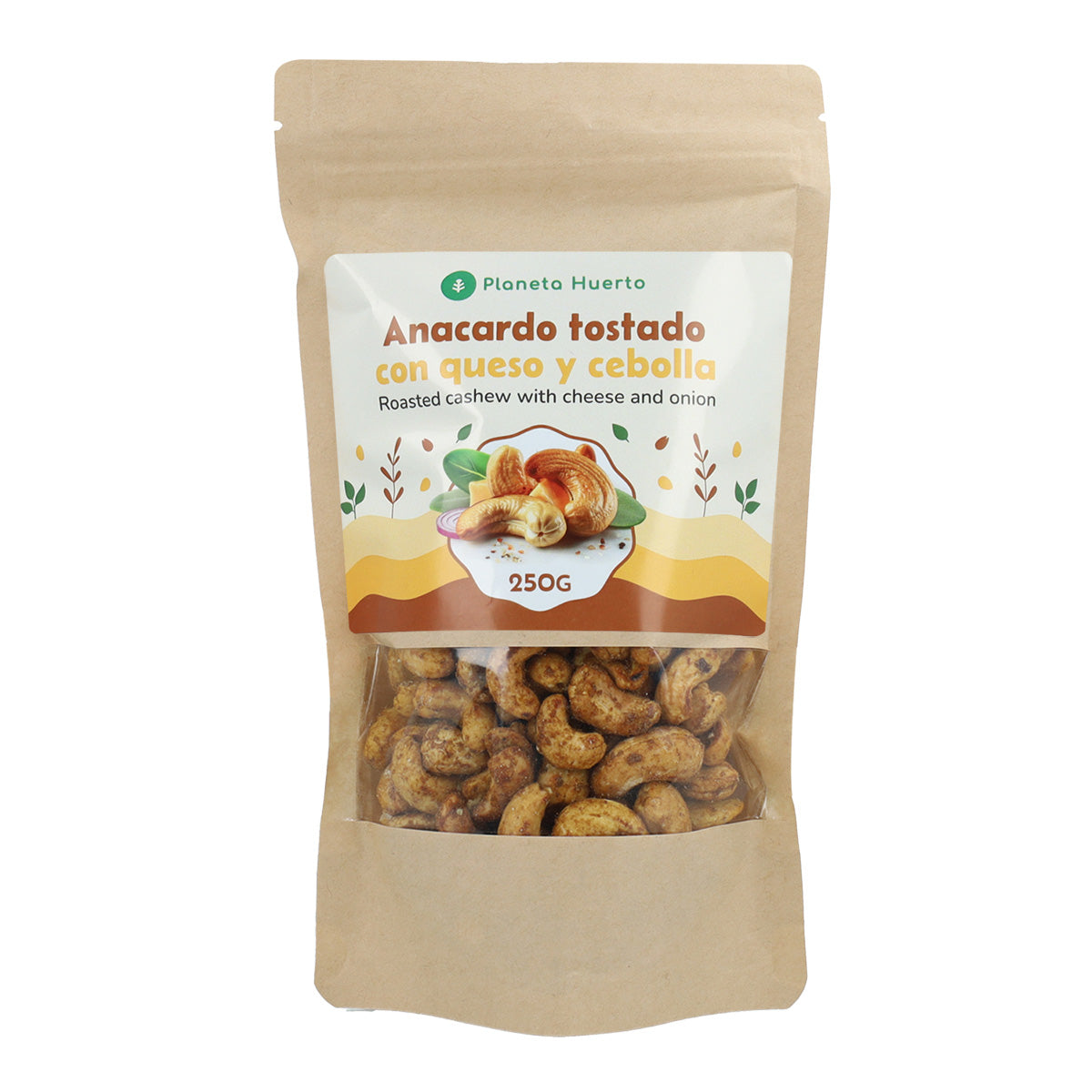 Anacardo tostado con queso y cebolla Planeta Huerto 250 g