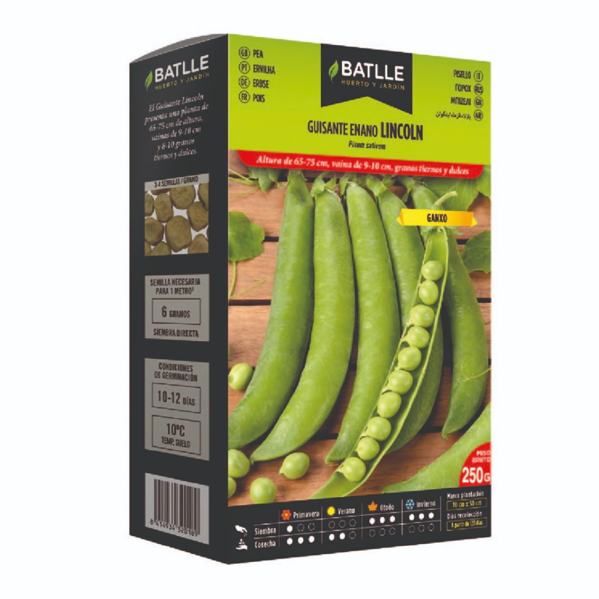 Semillas de Guisante enano Lincoln 250 g Batlle