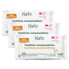 Pack 3 Paquetes de Toallitas compostables Naty 168 uds