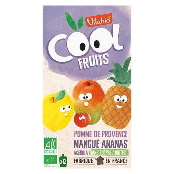 Pack 12 uds Cool Fruits Manzana Mango y Piña 90g VITABIO