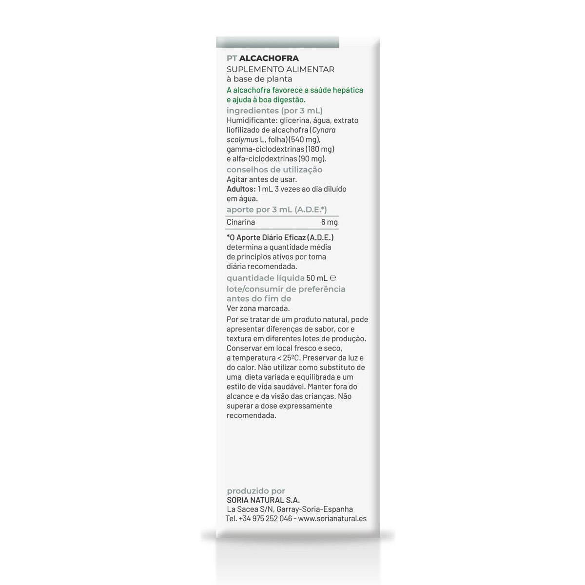 Pack 3x Extracto de Alcachofa Soria Natural, 50 ml
