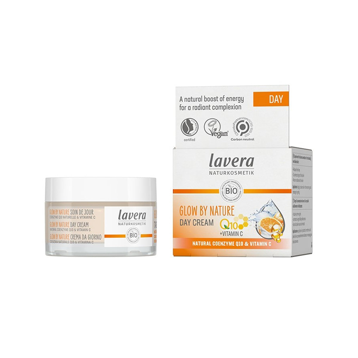 Crema dia glow by nature coenzima q10 vit c Lavera 50 ml