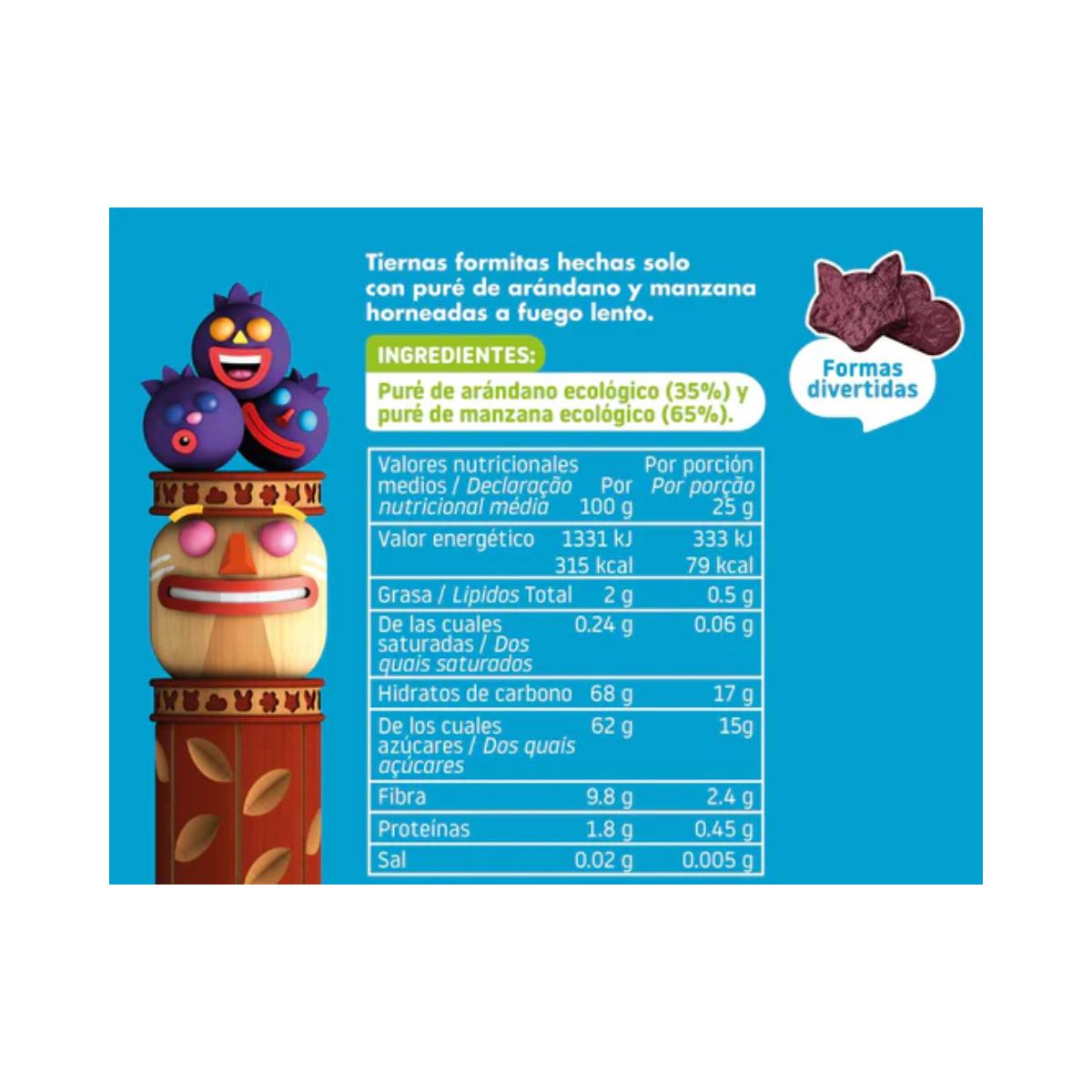 PACK 3x Snack de arándanos y manzana ECO 25g, Triboo