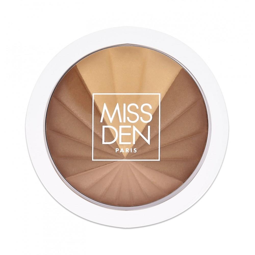 Maquillaje polvo "Bronze eclat" 652  piel clara, Miss Den Paris