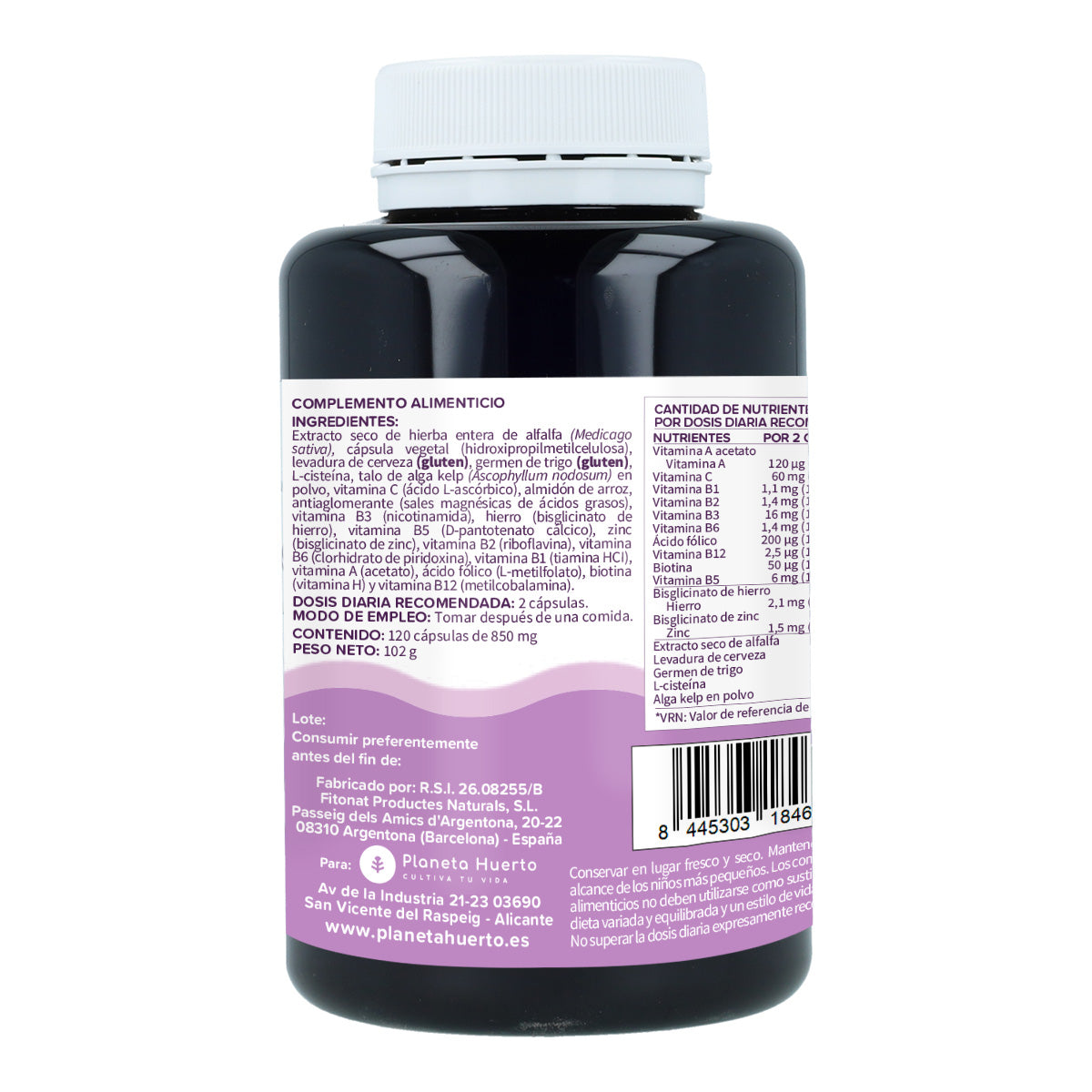 Pack 2xHair Booster pelo, piel y uñas Planeta Huerto 120 cápsulas