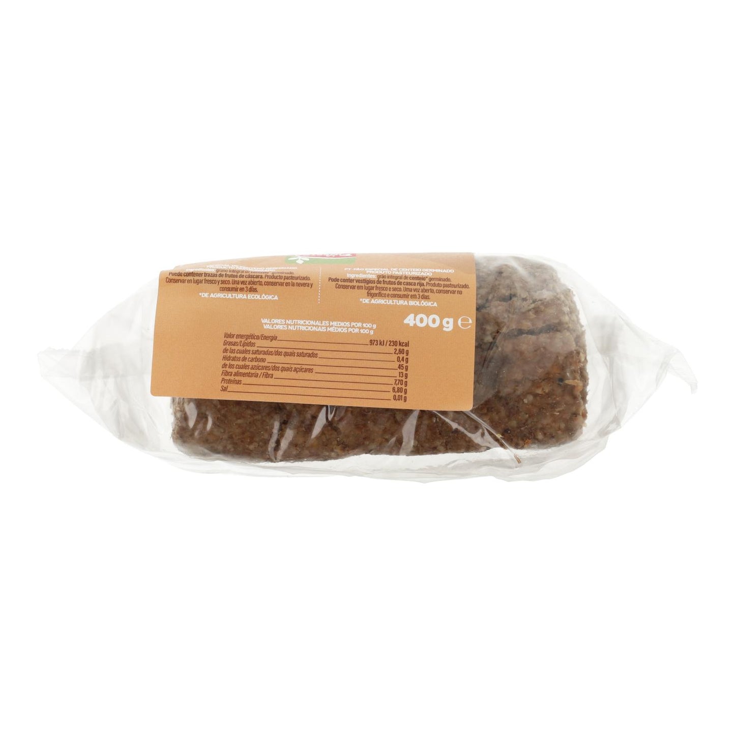 Pan Germinado de Centeno ECO La Finestra Sul Cielo 400 g