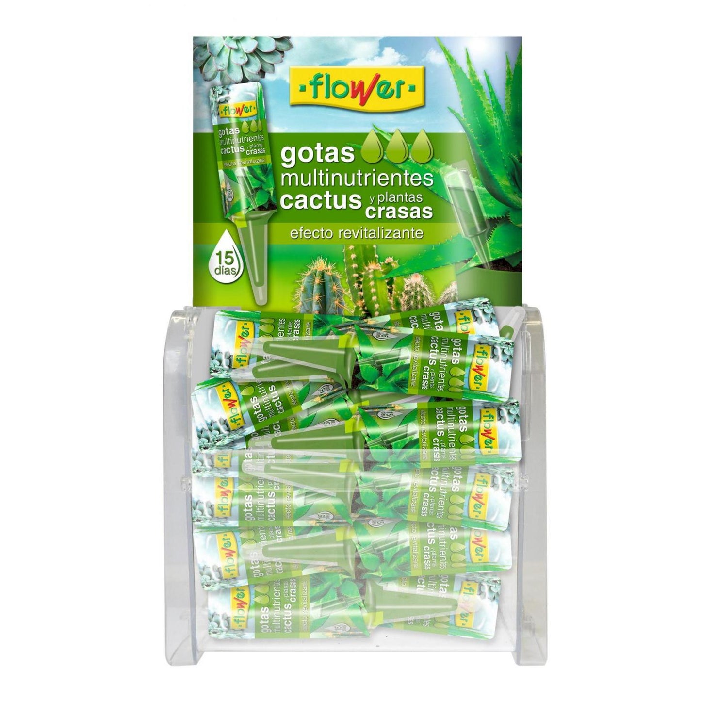 Gotas multinutrientes cactus y plantas crasas Flower 40 ml
