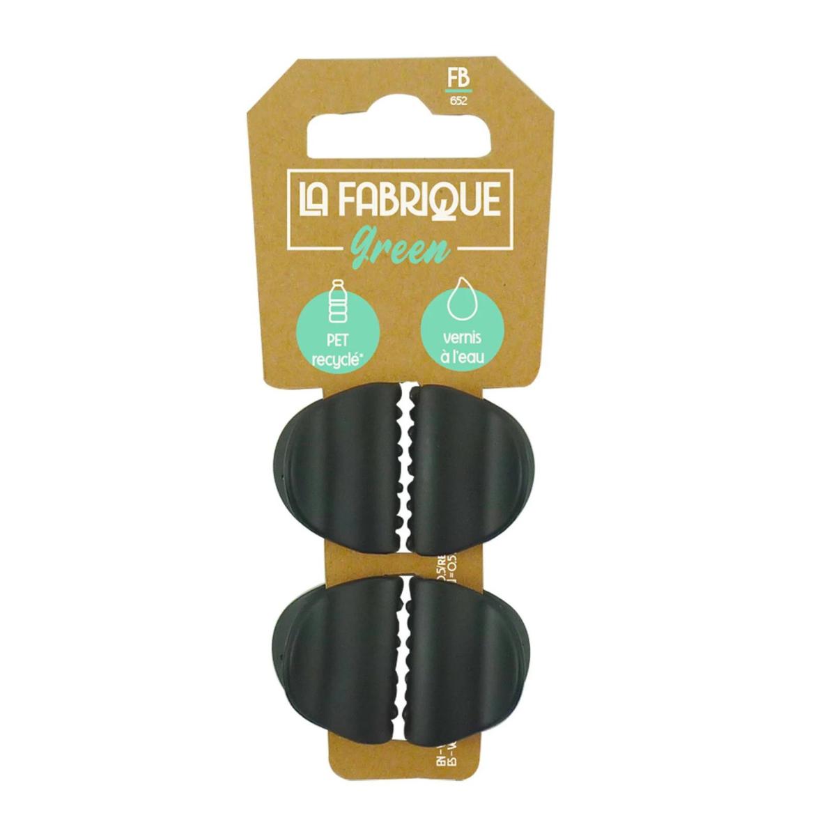 Pinza de cabello de plástico 100% reciclado x4 La Fabrique Green