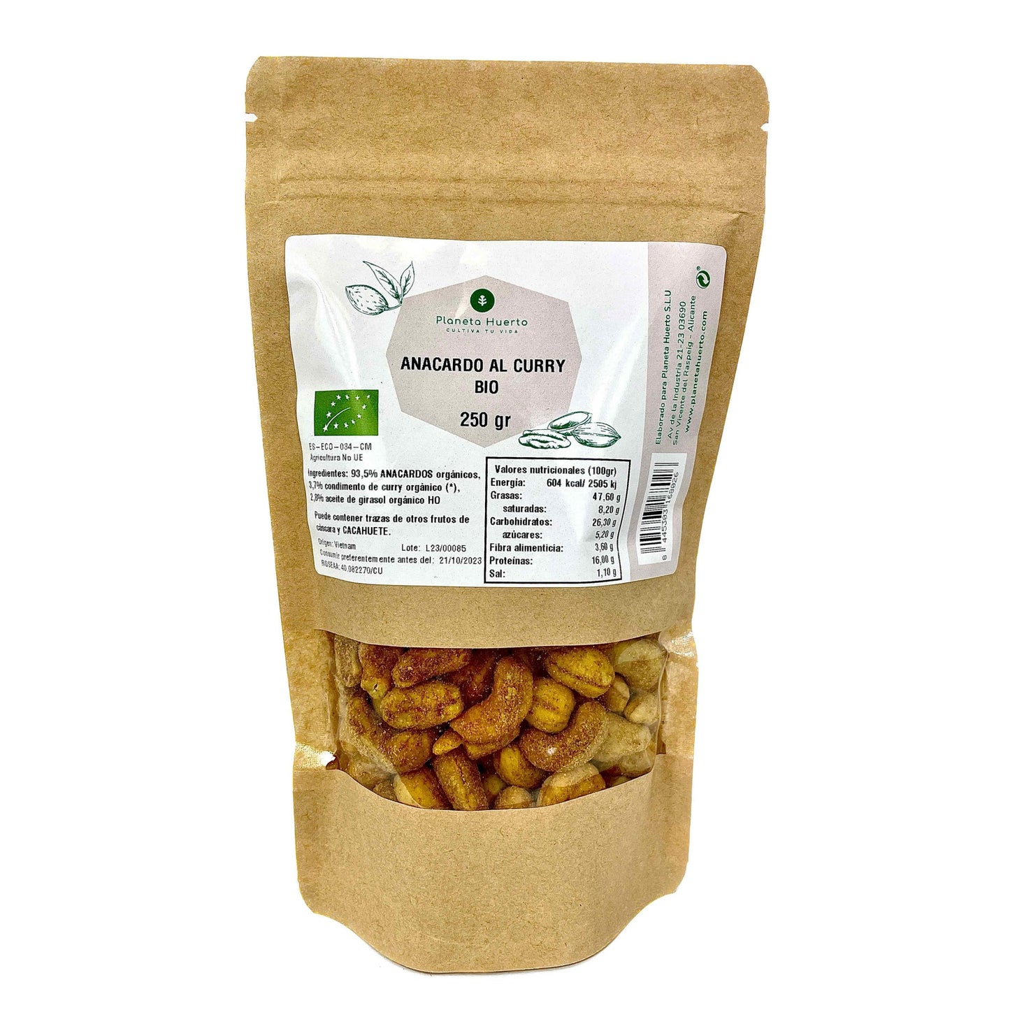 Anacardo al curry ECO Planeta Huerto 250 g