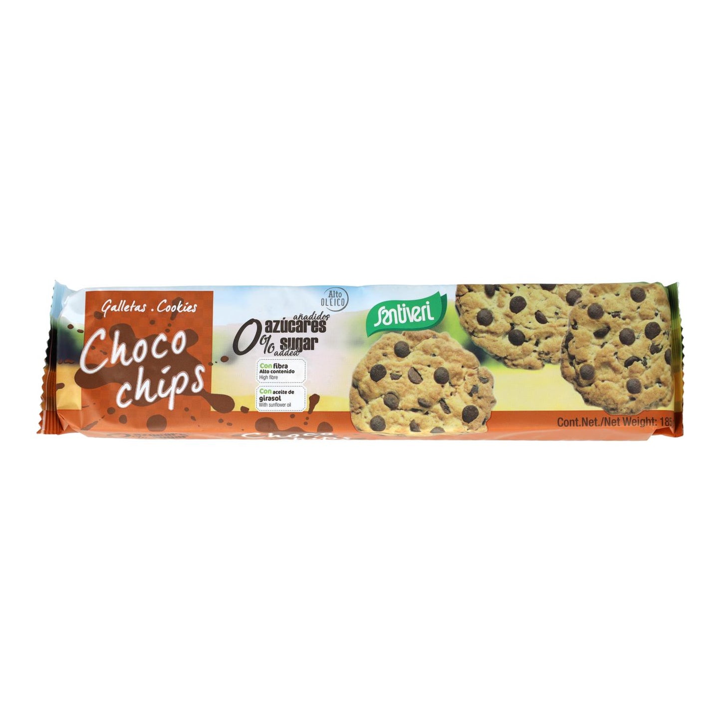 Galletas Choco-Chips 0% azúcares Santiveri 185 g