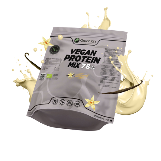 ORG. vegan protein mix ECO 75% vainilla 750g XXL Pack