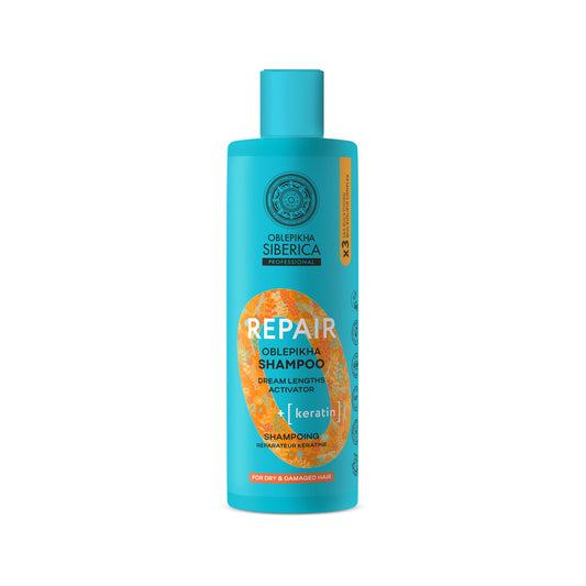 Champú reparador de queratina, Natura siberica, 400 ml