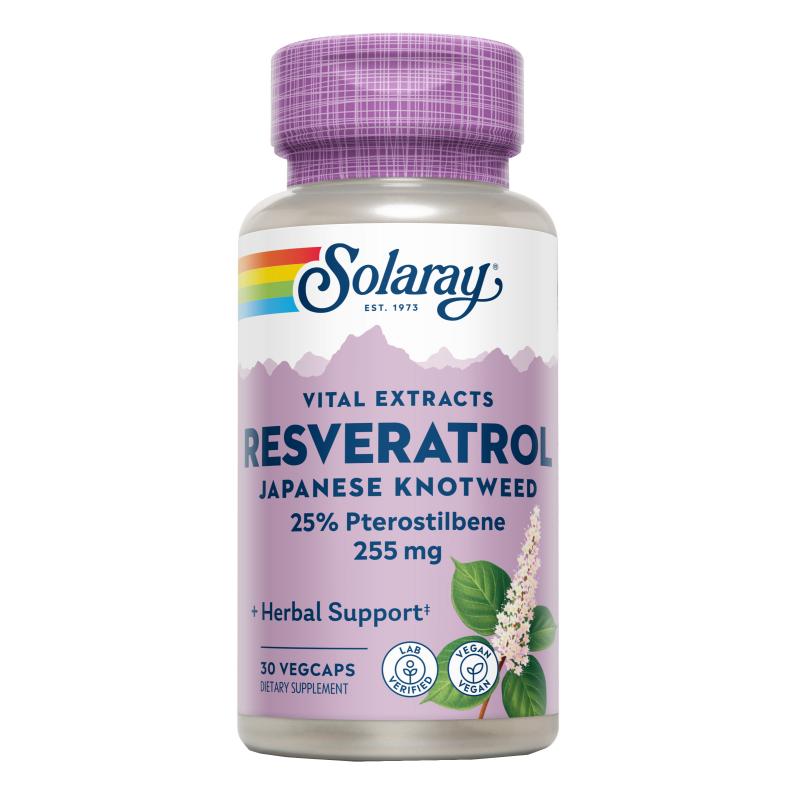 Super Resveratrol 250 mg Solaray, 30 cápsulas