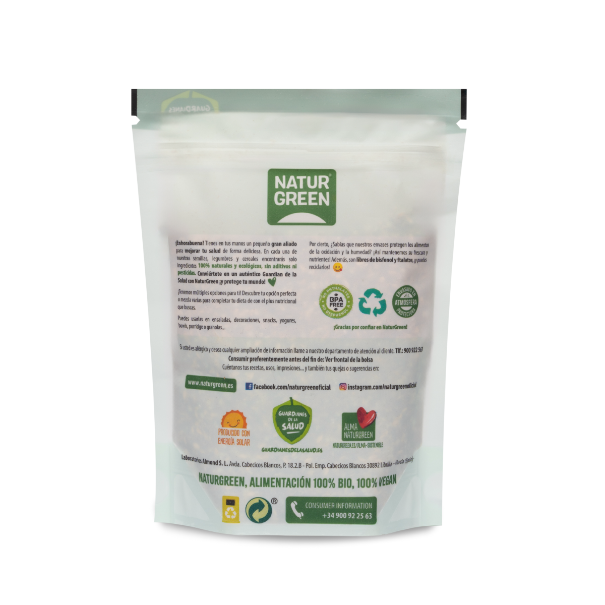 Mezcla de Semillas Súper Omega 3 Naturgreen, 200 g
