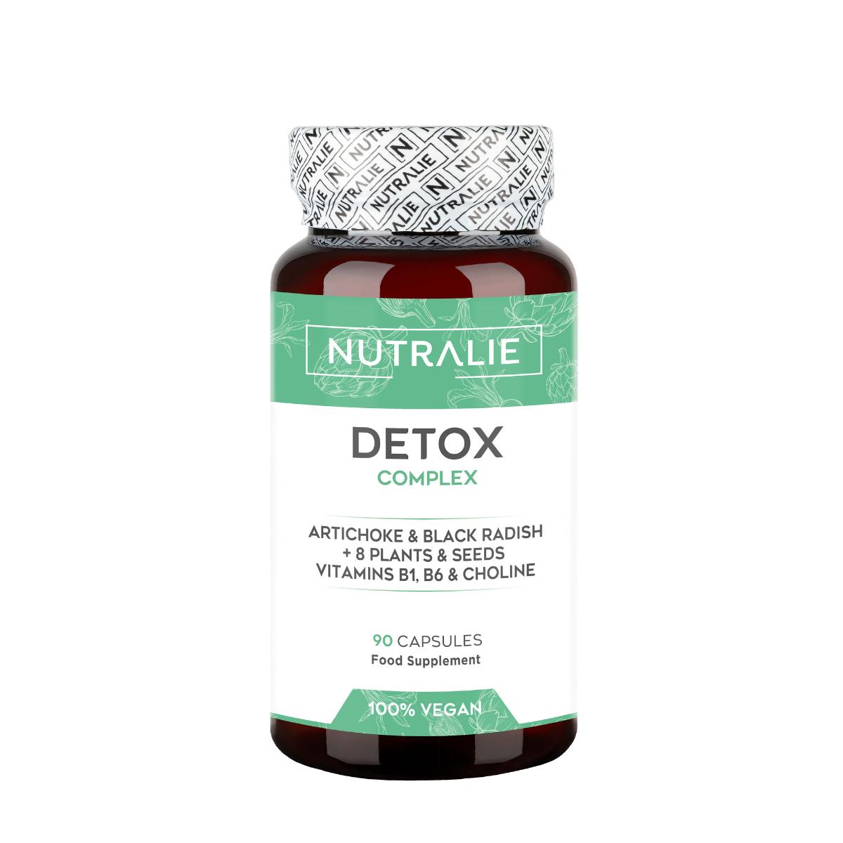 Nutralie Detox complex con vitaminas B1 + B6 y colina 90 capsulas