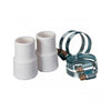 Kit 2 conectores Ø 38-32 + 4 abrazaderas metálicas Gre