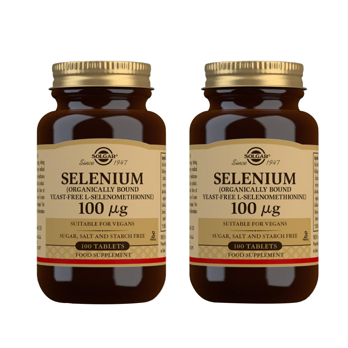 Pack 2x Selenio (Sin Levadura), 100 comprimidos de 100mg
