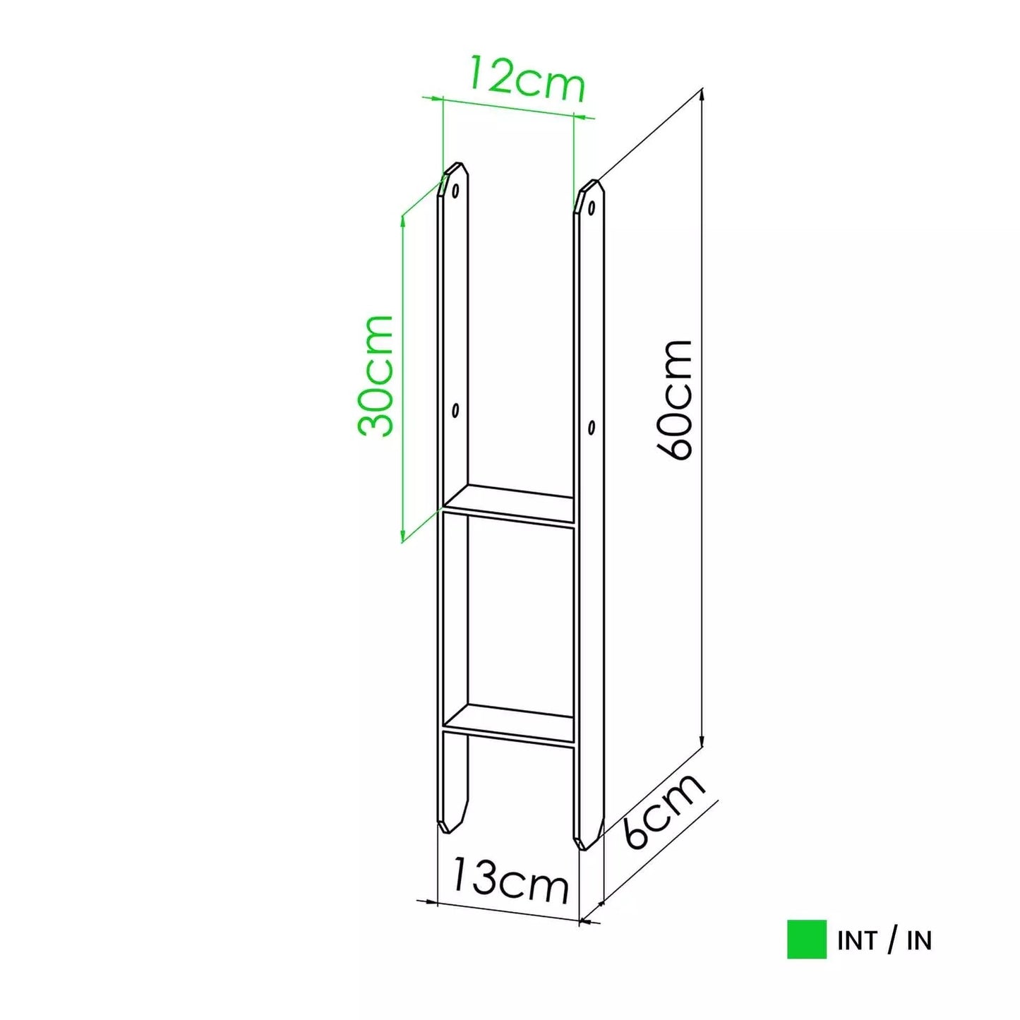 Soporte en H para sellar postes de 12x12 cm Forest Style