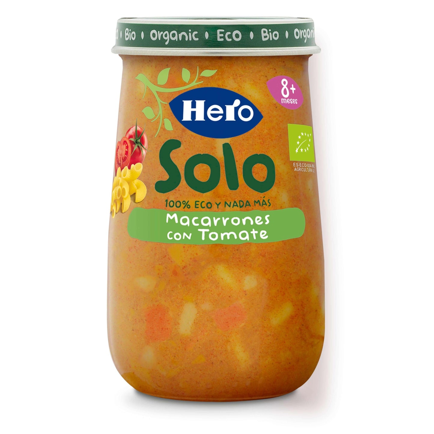 Tarrito Macarrones Tomate ECO Hero Baby 190g