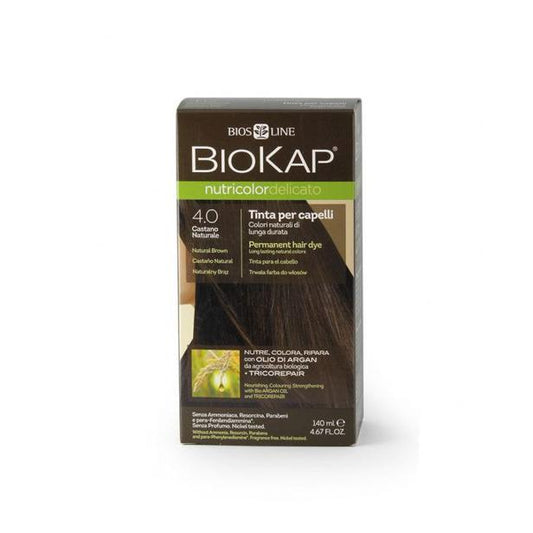 Tinte Castaño Natural Delicato Dye 4.00 Biokap 140 ml