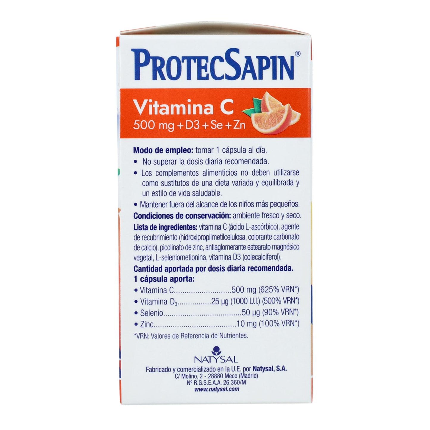 ProtecSapin vitamina C Natysal 60 cápsulas