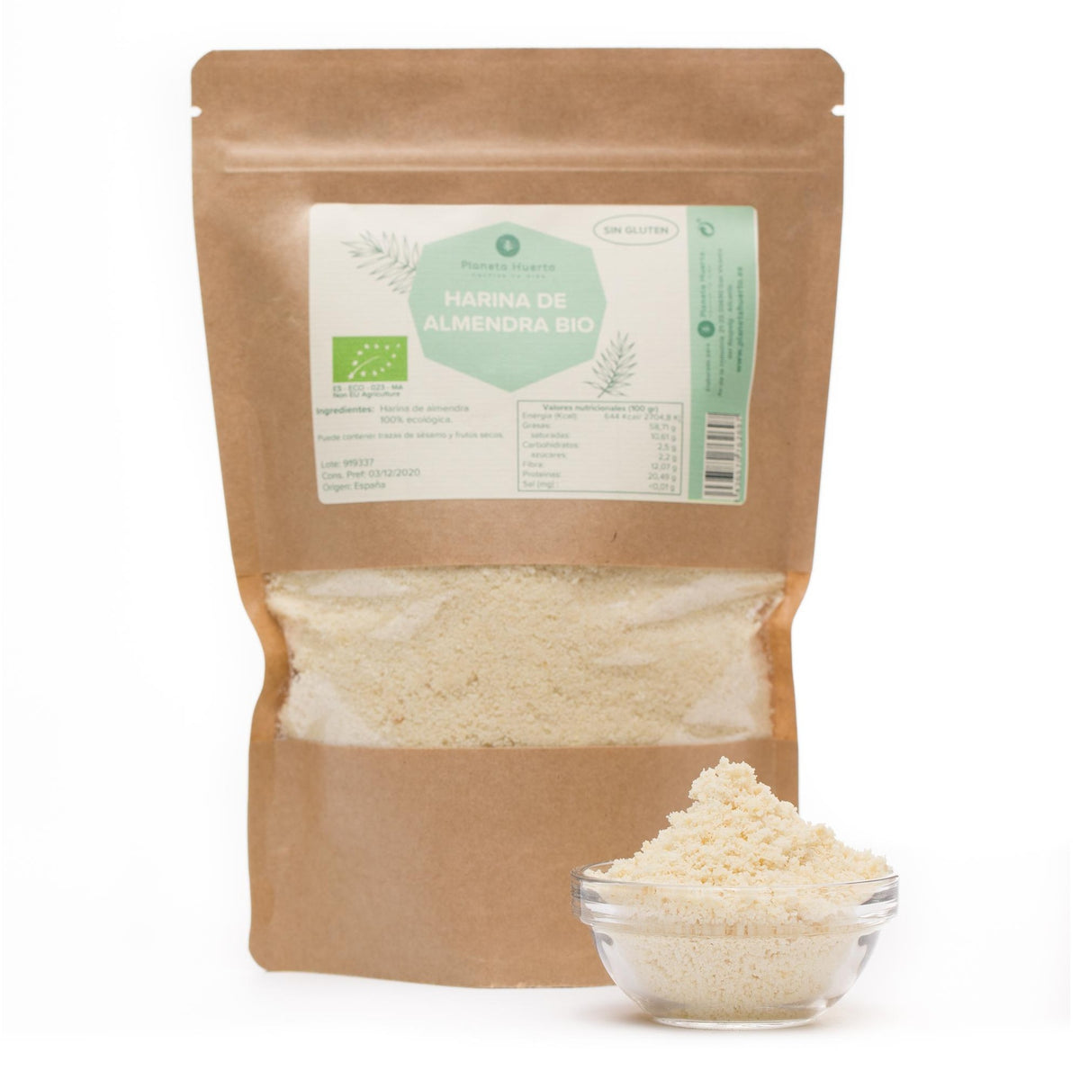 Harina de Almendra Sin Gluten ECO Planeta Huerto 1 kg