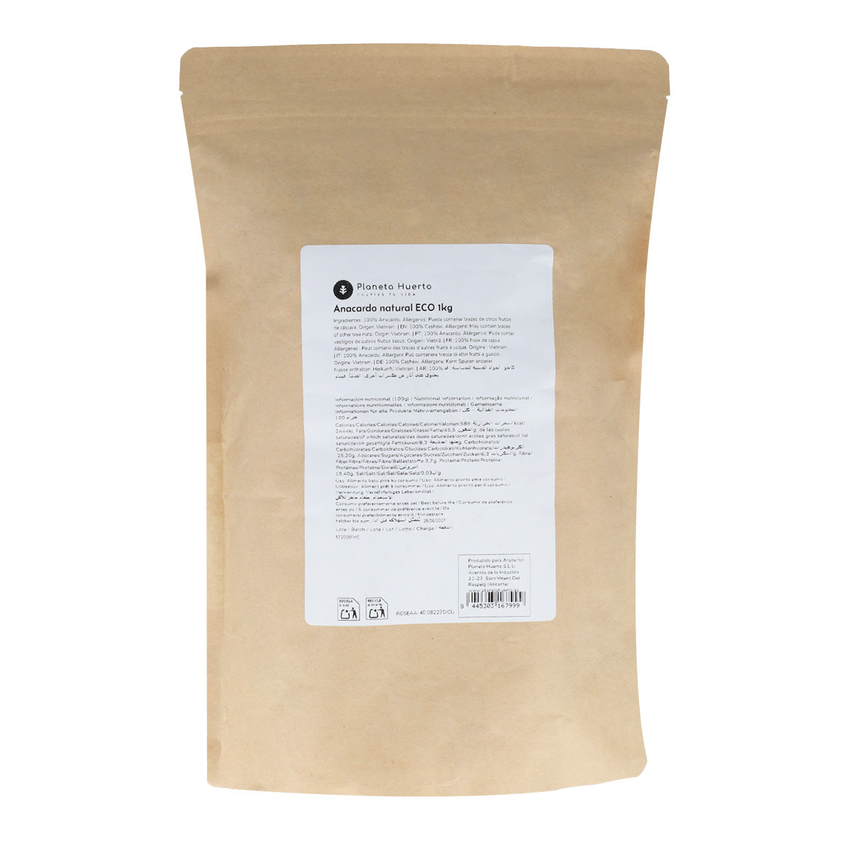 Anacardo natural ECO Planeta Huerto 1 kg