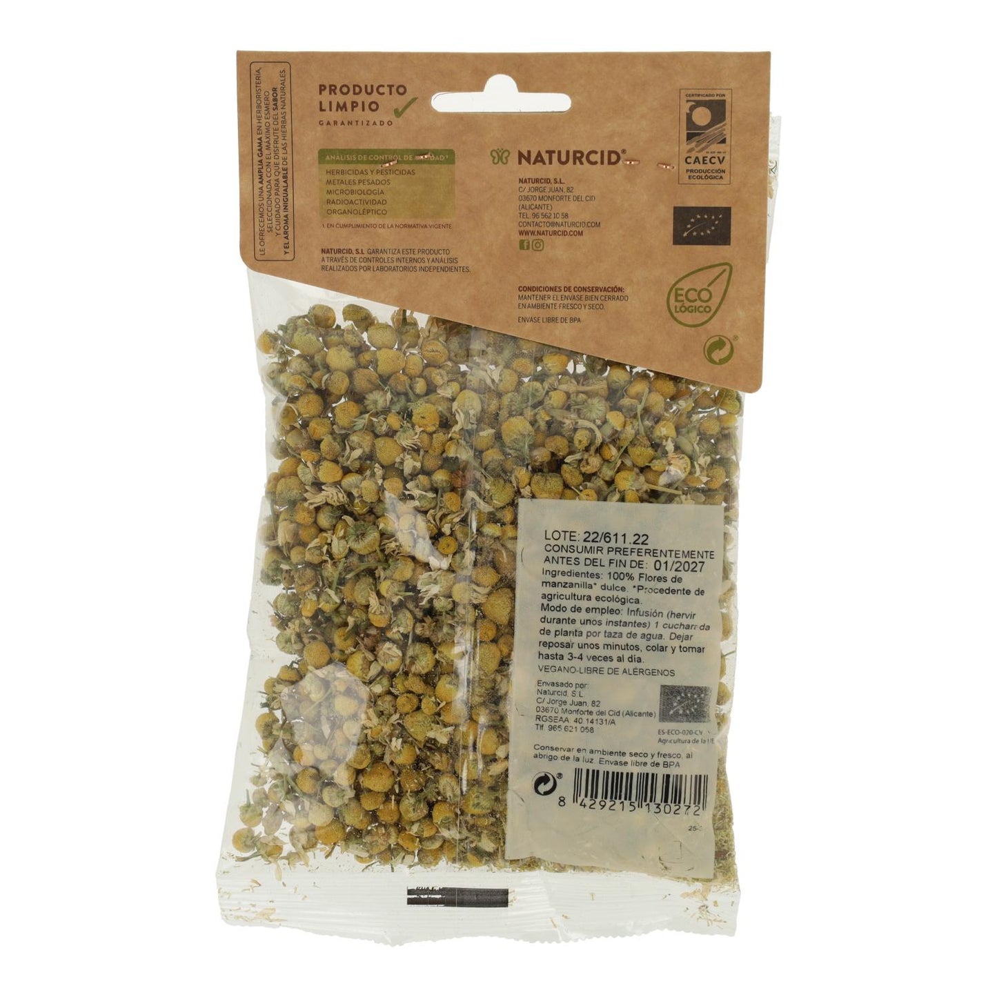 Manzanilla Dulce Eco Naturcid 35 Gr