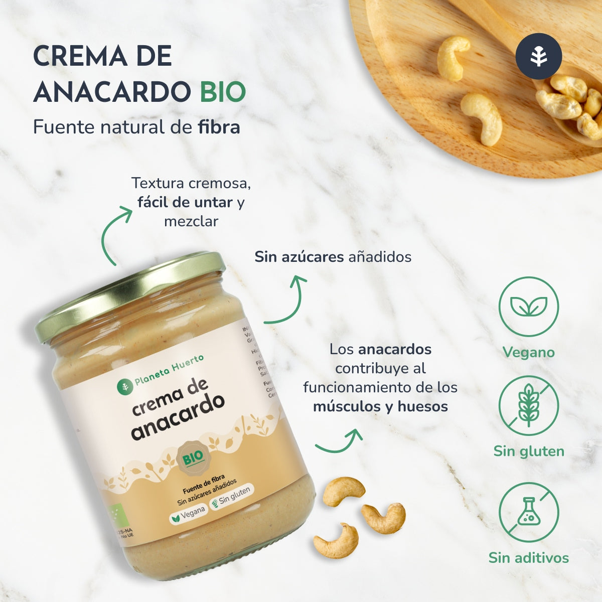 Crema de Anacardo ECO Planeta Huerto 350 g