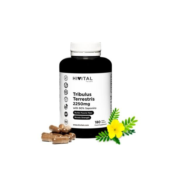 Tribulus Terrestris 2250 mg Hivital 180 cápsulas veganas