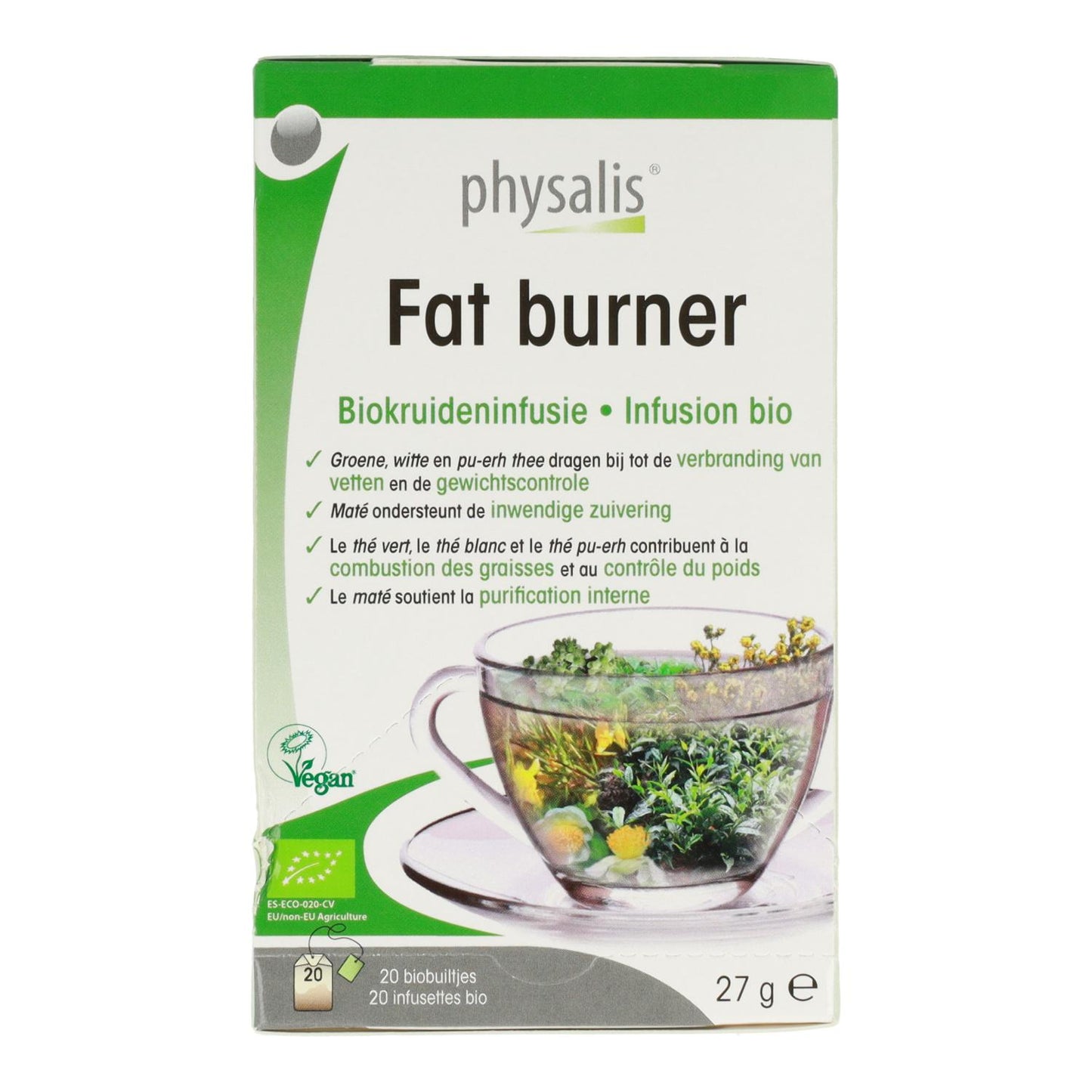 Infusión quemagrasas Fat burner Physalis 20 bolsitas