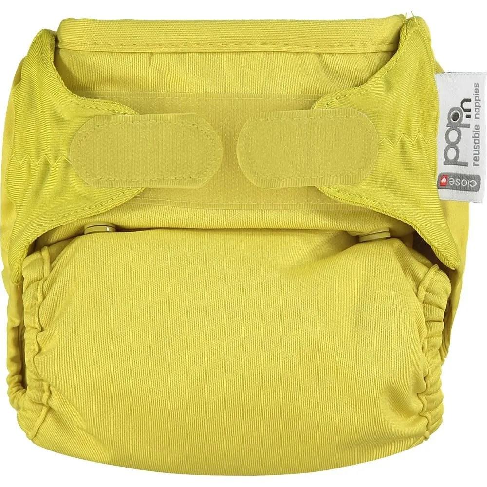 Pañal de Tela de Bambú Mostaza Celery Close Pop-In