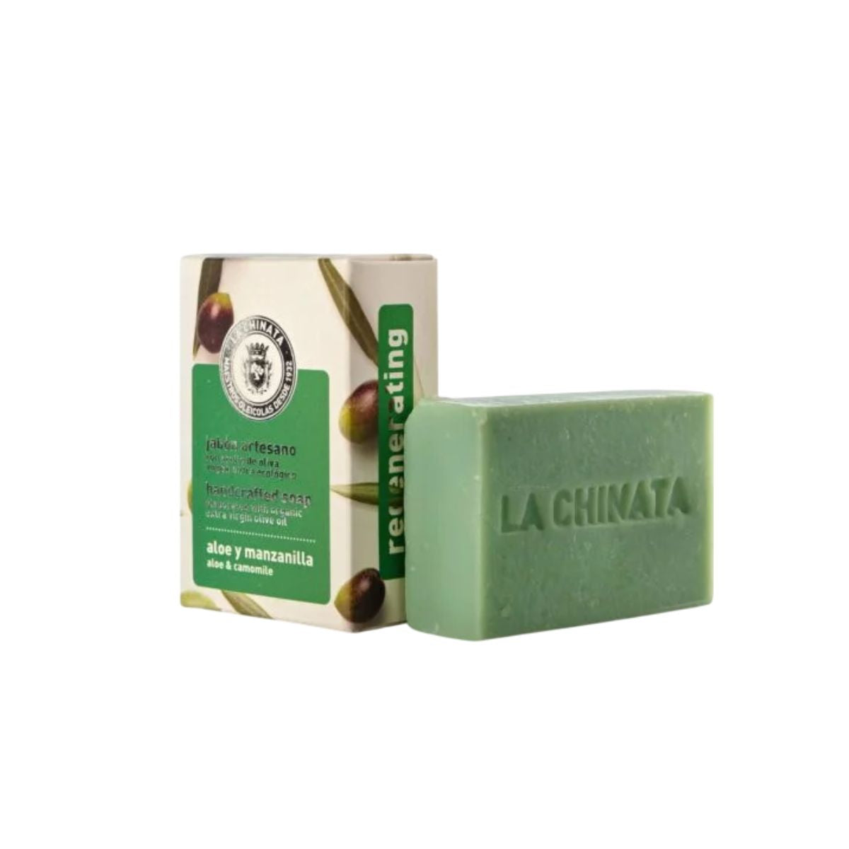 Jabón Artesano Regenerador Aloe Manzanilla 100 gr La Chinata