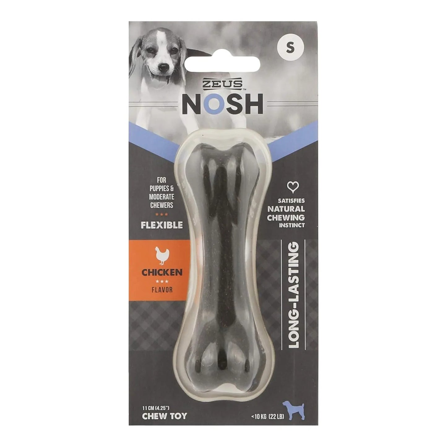 Nosh Flexible Puppy Hueso Zeus Pollo S 11cm
