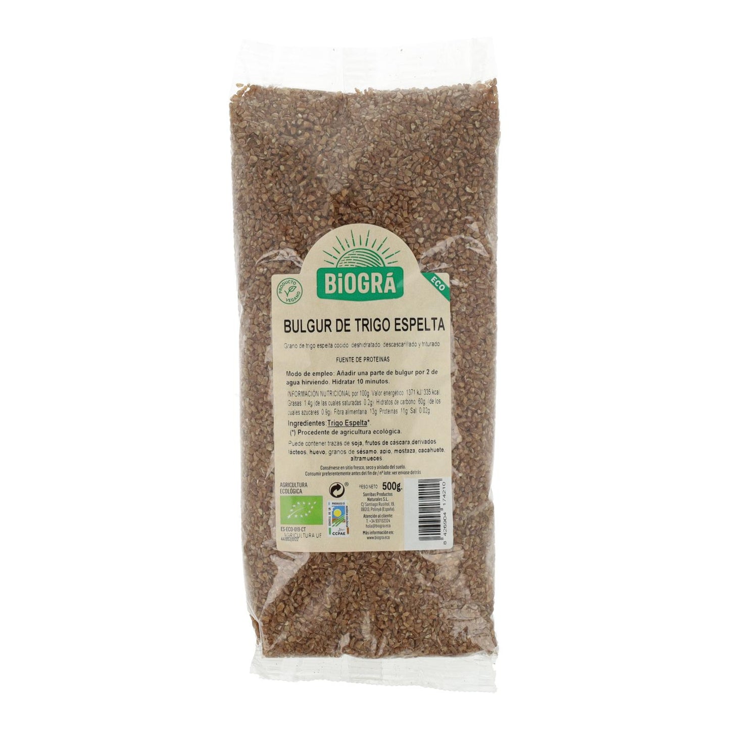 Bulgur de Espelta Integral Biogrà 500 g