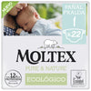Pañales T1 (2-5kg) Moltex Pure & Nature, 22 Uds