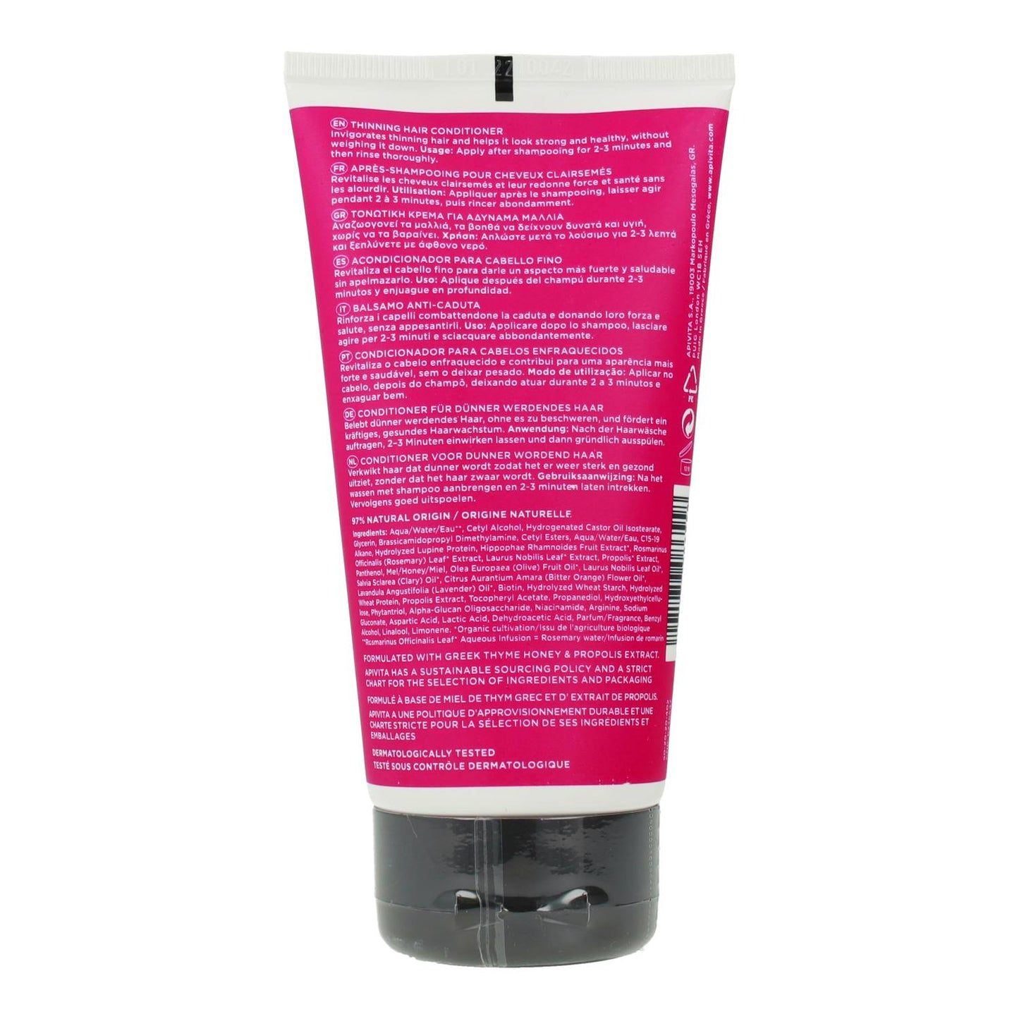 Acondicionador Tonificante Para Cabello Debilitado con Espino Amarillo y Laurel Apivita 150 ml