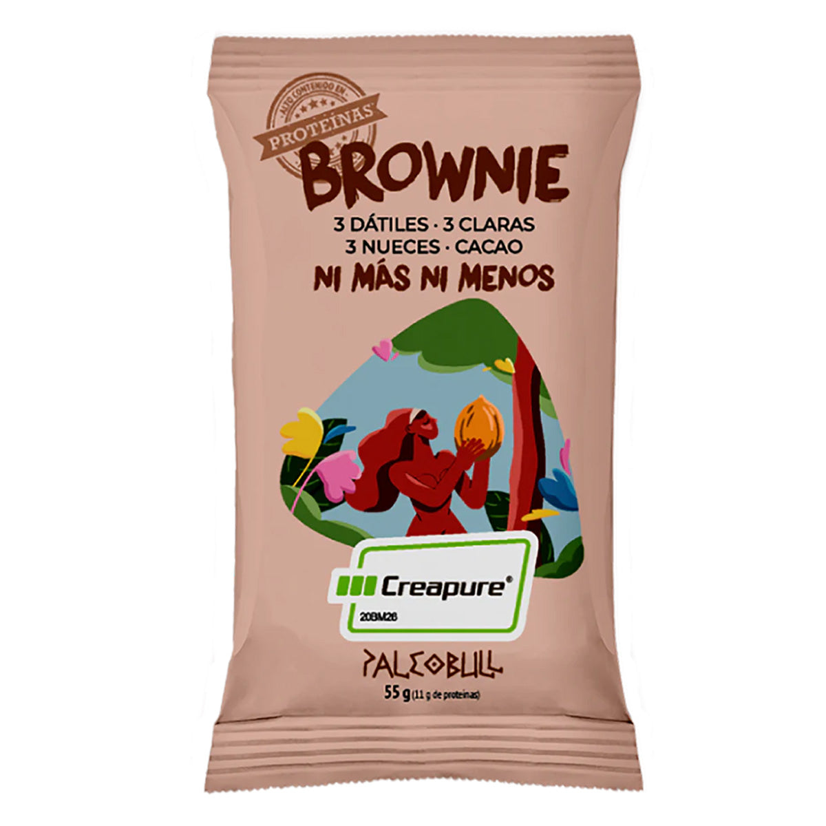Pack 6x Barritas brownie, Paleobull, 55 g